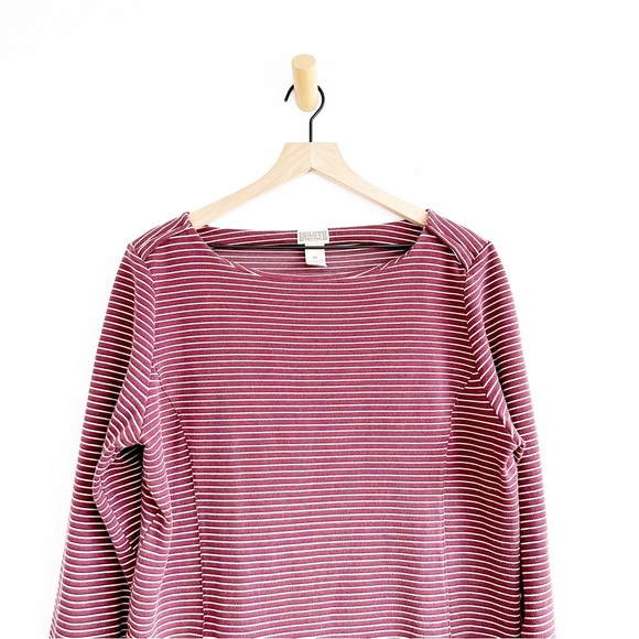 Duluth Trading Co Red and Black Striped Dress - Picture 2 of 7